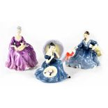 Three Royal Doulton figures comprising HN2704 'Pensive Moments',