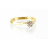 An 18ct gold diamond solitaire ring, claw-set brilliant-cut diamond approx 0.