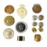Two WWI German Medals, two German IMP commemorative badges,