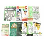 Eight Test Match Cricket Tour programmes dating mainly from the 1940s and 1950s,