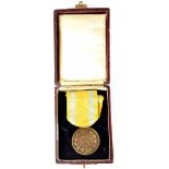 A cased Friedrich August Bronze Class Merit Medal.