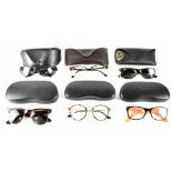 Three pairs of Ray-Ban sunglasses and three pairs of Ray-Ban reading glasses,