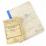 A set of assorted German WWII documents to a Luftwaffe Flak unit member,