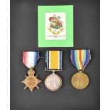 A WWI mixed trio medal group to include a 1914-15 Star awarded to Pte H.W.