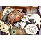 A quantity of various ceramic and stoneware items to include West German stoneware jugs and plate,