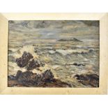 MCGILL DUNCAN; oil on board, stormy seascape, signed and dated 1946, 30.5 x 40.5cm, framed.