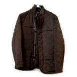 A Stones dark brown quilted coat.