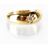 A gentlemen's 9ct yellow gold dress ring with 0.