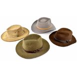 Four gentlemen's hats comprising two Herbert Johnson examples, Akubra and Barmah examples (4).