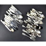 A quantity of George VI hallmarked silver flatware, matched and unmatched,