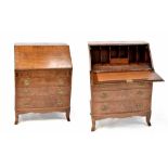 A reproduction mahogany bureau,