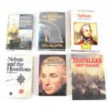Six books appertaining to Lord Nelson comprising Geoffrey Bennett; 'Nelson the Commander',