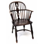 A 19th century Windsor hall chair.