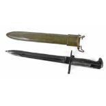 A WWII US bayonet and scabbard.
