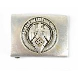 A Third Reich aluminium Hitler Youth boys' buckle by Wilhelm Schroder & Cie,