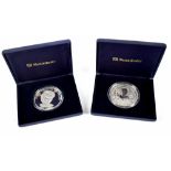 Two 5oz silver commemorative coins to include 'The Queen Mother' ten pounds and a 'Diana Princess