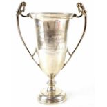 A George V hallmarked silver trophy for 'Northern Countries Amateur Gymnastics Association'