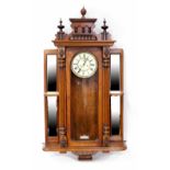 Gustav Becker; a mahogany-cased Vienna wall clock,