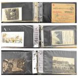 A folder containing WWI German perspective ephemera to include envelopes, postcards, photographs,