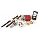 A small quantity of gentlemen's dress wristwatches to include Ravel and Slazenger examples, etc,