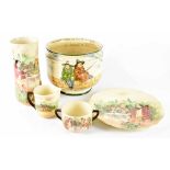 Royal Doulton Series Ware to include five pieces of D5499 'A Hundred Years Ago' pattern comprising