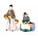 Two Royal Doulton figures comprising HN2017 'Silks and Ribbons' and an early example of HN1759,