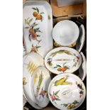A quantity of Royal Worcester 'Evesham' tableware to include rectangular dishes, serving dishes,