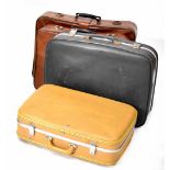 Four vintage suitcases to include two Spartanite examples and a yellow hard case example (4).