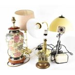 Eight various table lamps to include an Anglepoise-type example (8).