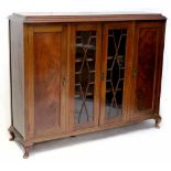 An early 20th century mahogany bookcase cabinet,