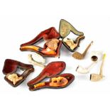 A cased Meerschaum pipe,