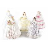 Four large Coalport limited edition figures from the 'Four Flowers' collection to include