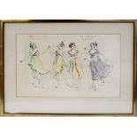 UNATTRIBUTED; pen and wash costume designs for the Royal Opera House,