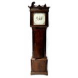 A 19th century oak-cased eight-day longcase clock,