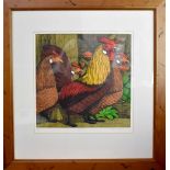 Frans Wesselman; a signed limited edition etching, 'Quartet', 9/100, 30 x 30cm, framed and glazed.