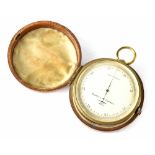 A late 19th century Negretti & Zambra pocket barometer,
