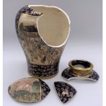 KEIZAN FOR KINKOZAN; a Japanese Meiji period Satsuma vase decorated with twin landscape panels