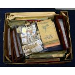 CIGARETTE CARDS accumulation in slot-in albums and printed books, loose bundles incl. sets, also