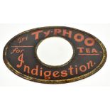 TYPHOO; an original advertising wall mirror of oval form, 'Typhoo Tea', 22 x 32cm.Additional