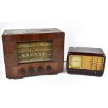 An early 20th century GEC Radio, 35 x 46cm, and a smaller Ultra example (2).Additional