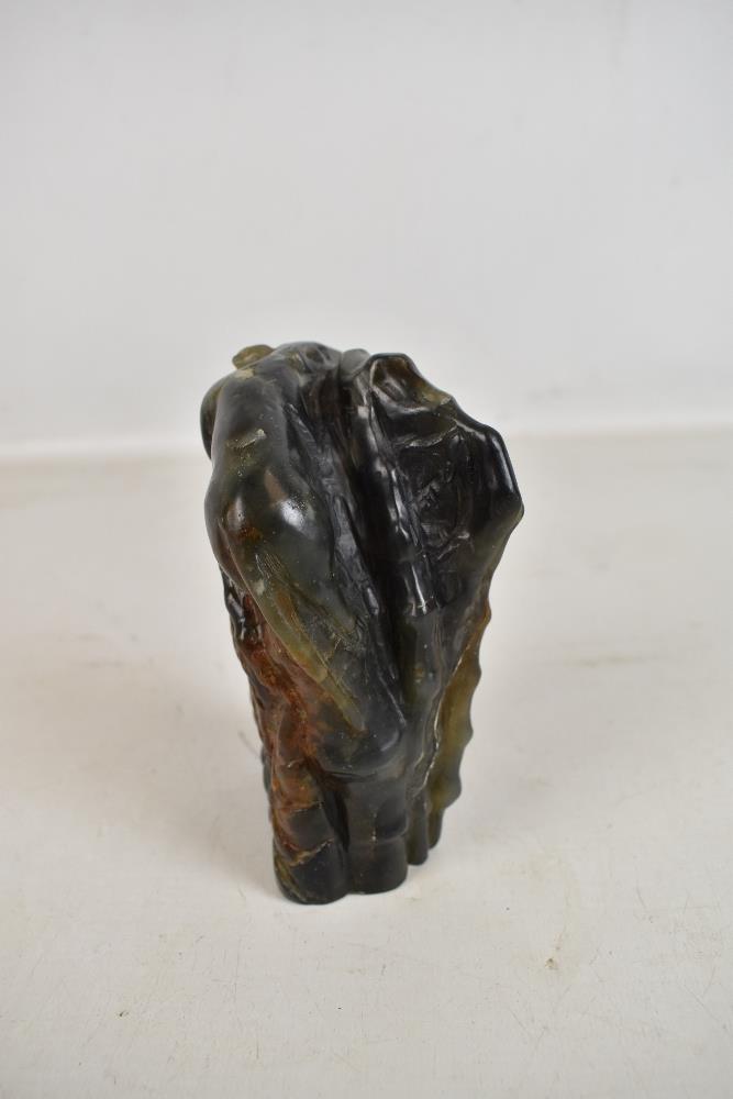 A Chinese soapstone carving of a rat upon bamboo shoots, height 13.8cm.Additional InformationSome - Image 2 of 3