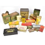 Approximately 100 vintage tins including Elastoplast, Glucodin, Sanatogen, Dalmas, Cadbury's and