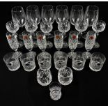 A quantity of assorted contemporary glassware to include a cased set of six Thomas Webb crystal