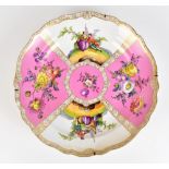 MEISSEN; an early 20th century wall charger painted with figures in landscape setting inside