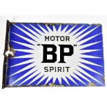 An original advertising double sided 'Motor BP Spirit' sign, 40.5 x 61.5cm.Additional InformationThe