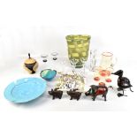 A collection of assorted mid-20th century and later ceramics and glass to include a Murano style