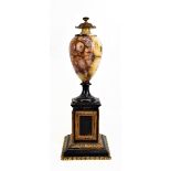 A good and large Regency Derbyshire fluorspar Blue John urn in the manner of Matthew Boulton with