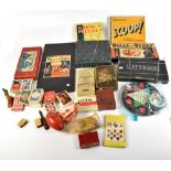 A group of mid-20th century games including Stak-a-Stik, Wide World game, L'attaque, etc.