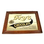 J.S. FRY & SONS LTD; an original advertising 'Fry's Chocolate' mirror, in original oak frame with