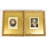 GEORGE SIDNEY HUNT; two signed coloured mezzotints, Charles Dickens and Admiral Lord Nelson, both